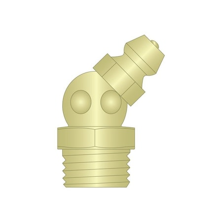 Heritage Industrial Grease Fttng Zerk, 45 deg, 10mmx1 Tapr L2110